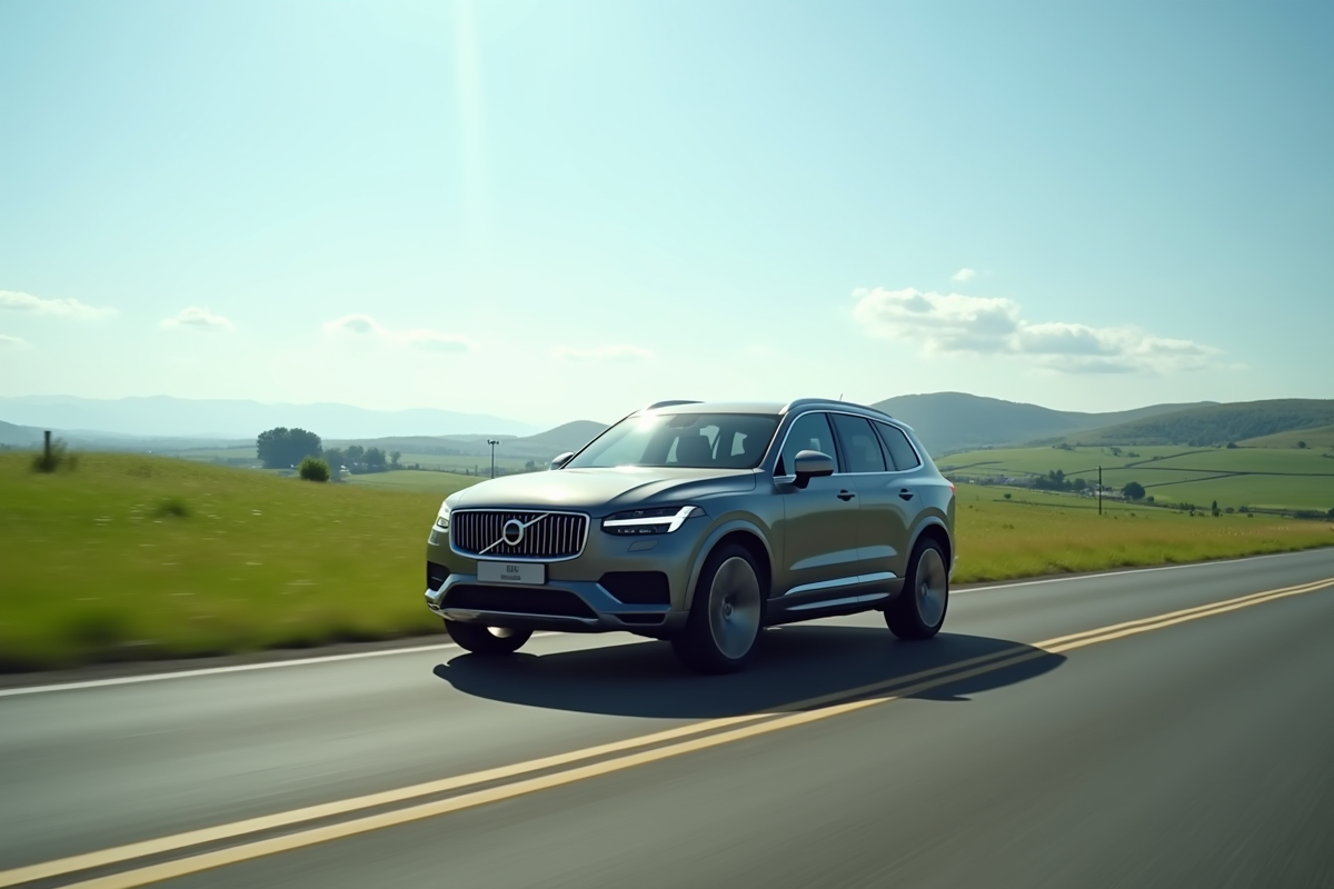 SUV 2025 en conduite sur route de campagne en plein air
