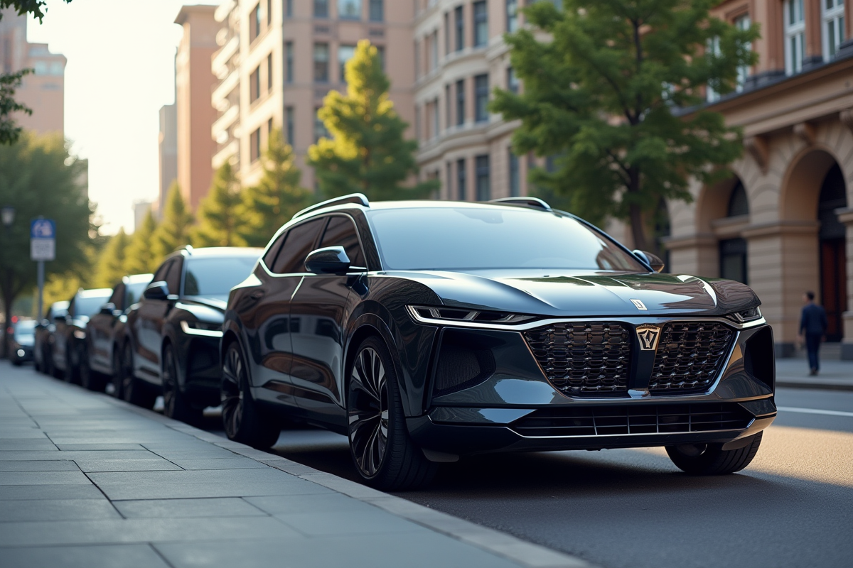 Vitrine de SUV 2025 élégants en ville en journée