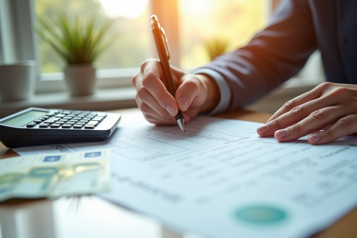 Main remplissant formulaire de demande de permis avec billets