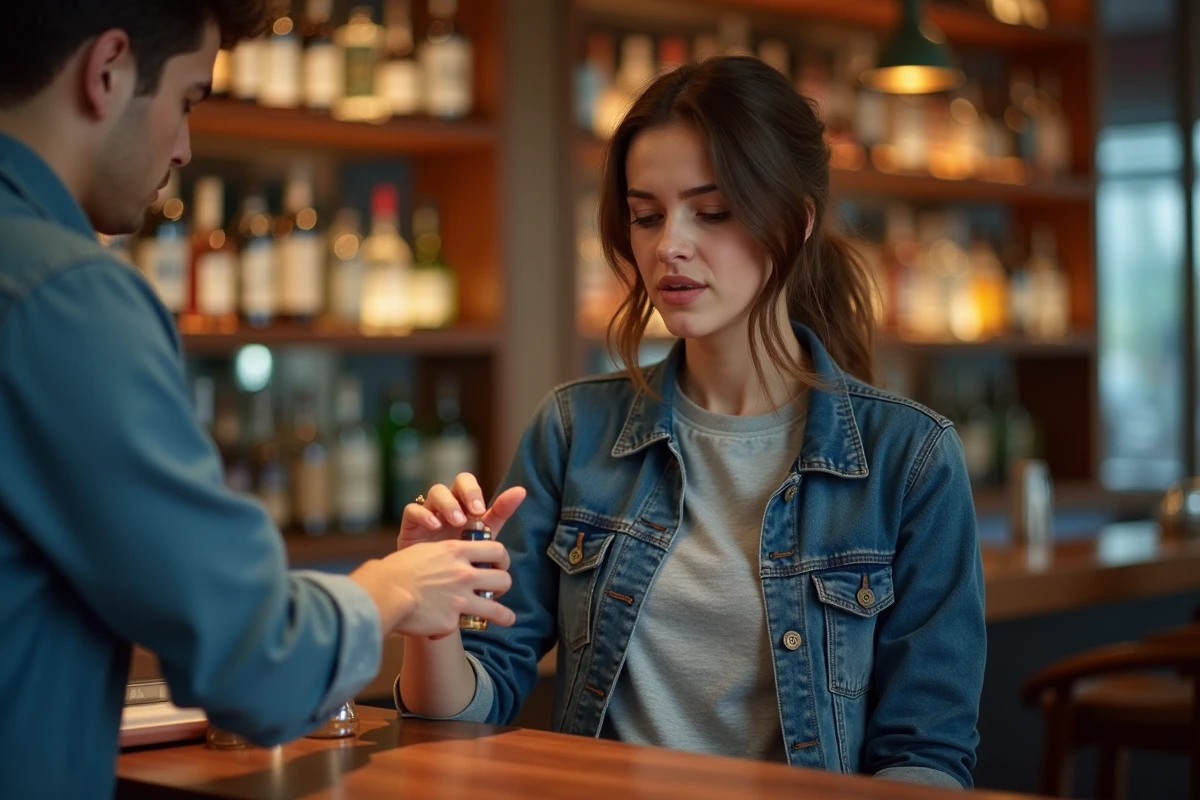 Jeune femme faisant un test d